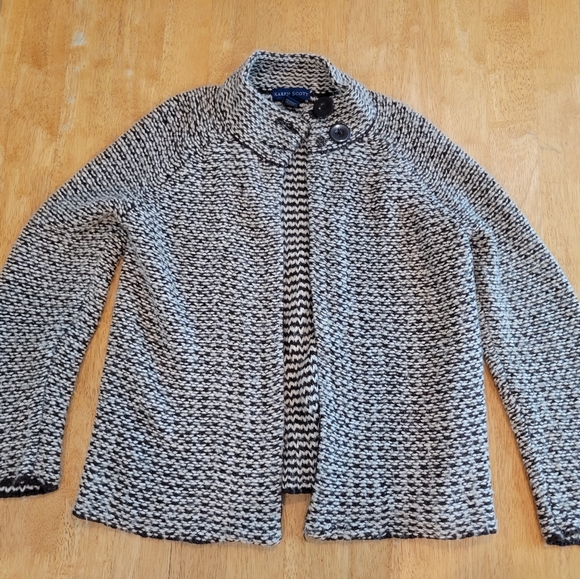 EUC Karen Scott brown chunky knit cardigan - Picture 1 of 7